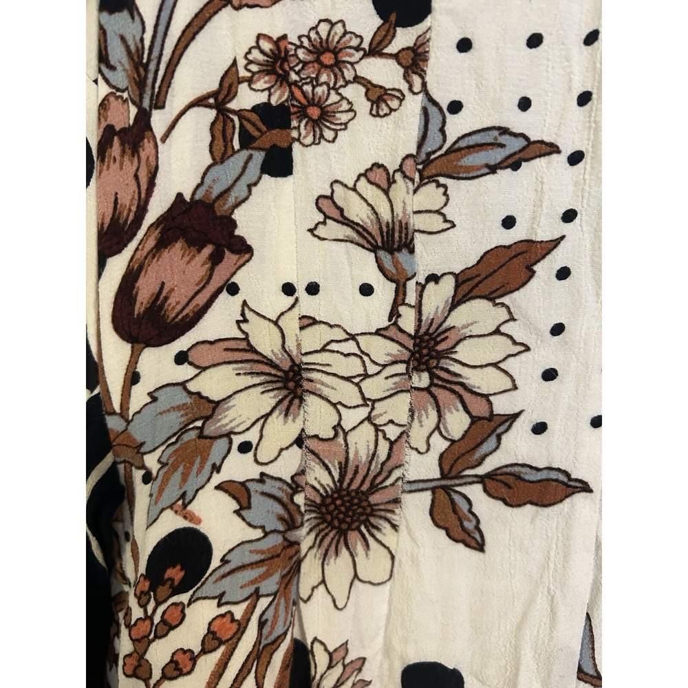 Anthropologie Maeve Floral Aubrey Tie Waist Wrap Dress 2 S Boho Resort Feminine - Picture 9 of 10